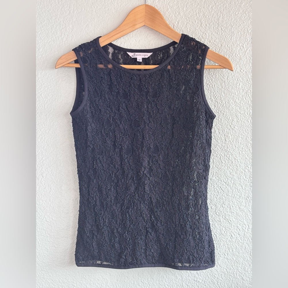 Black Crochet Lace Tank Top Size S